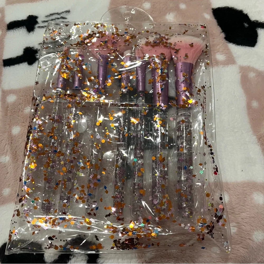 Pink Glitter Brush Set